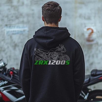Kawasaki ZRX1200S Inspired Hoodie - Motorcycle Sweatshirt for Riders
