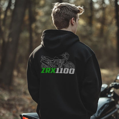 Kawasaki ZRX 1100 Inspired Hoodie - Motorcycle Sweatshirt for Riders