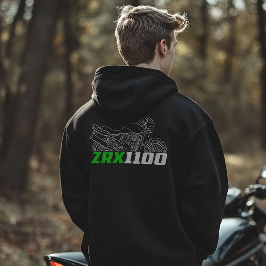 Kawasaki ZRX 1100 Inspired Hoodie - Motorcycle Sweatshirt for Riders