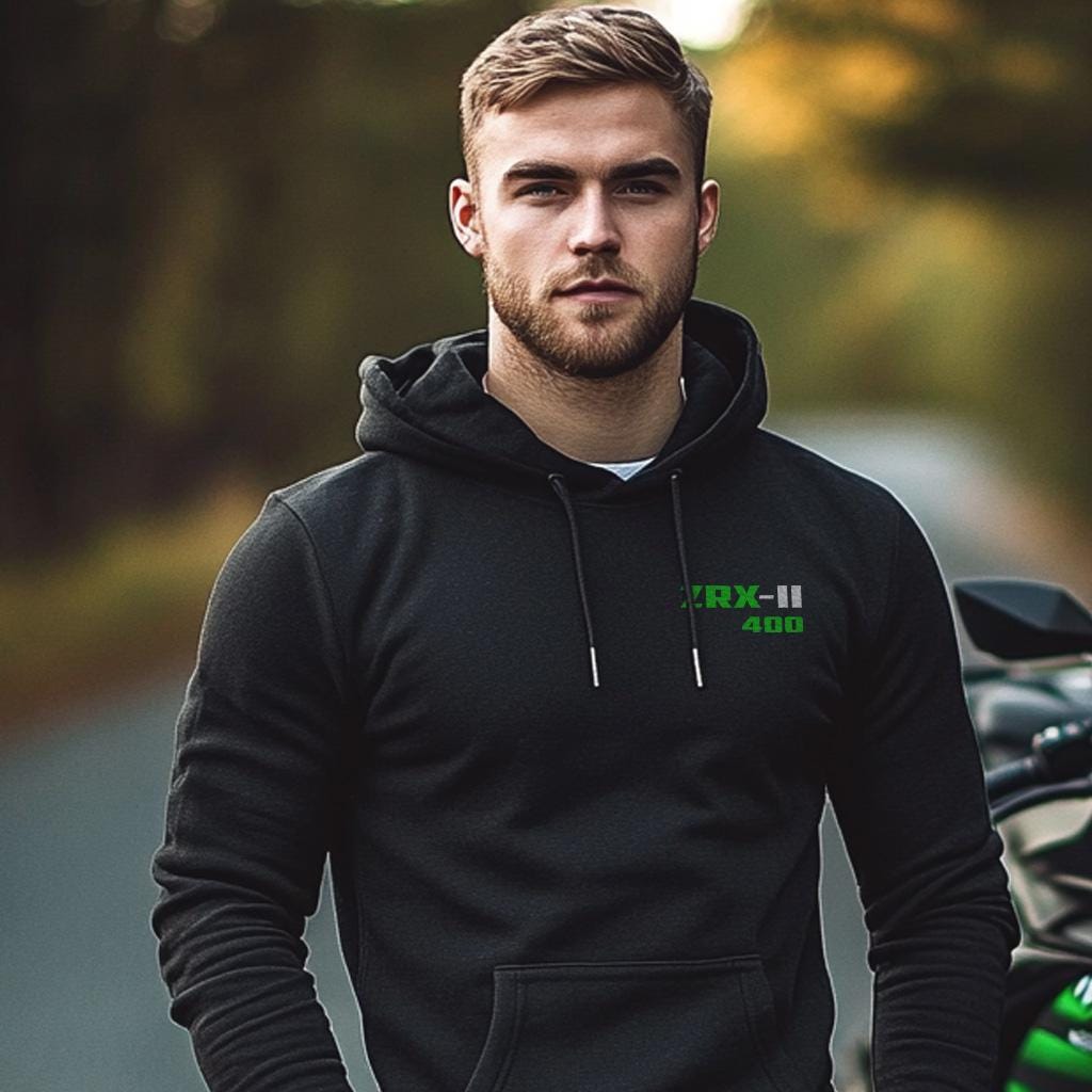 Kawasaki ZRX-II 400 ( ZR400F ) Inspired Hoodie - Motorcycle Sweatshirt for Riders