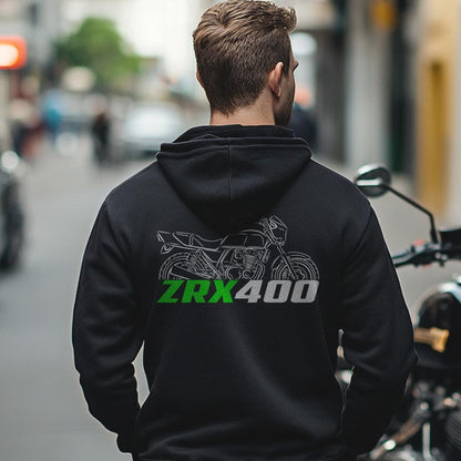 Kawasaki ZRX 400 ( ZR400E ) Inspired Hoodie - Motorcycle Sweatshirt for Riders