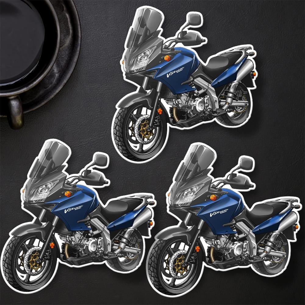 Suzuki V-Strom 1000 2002-06 Inspired Stickers - Set of 3 Biker Motorcycle Decals