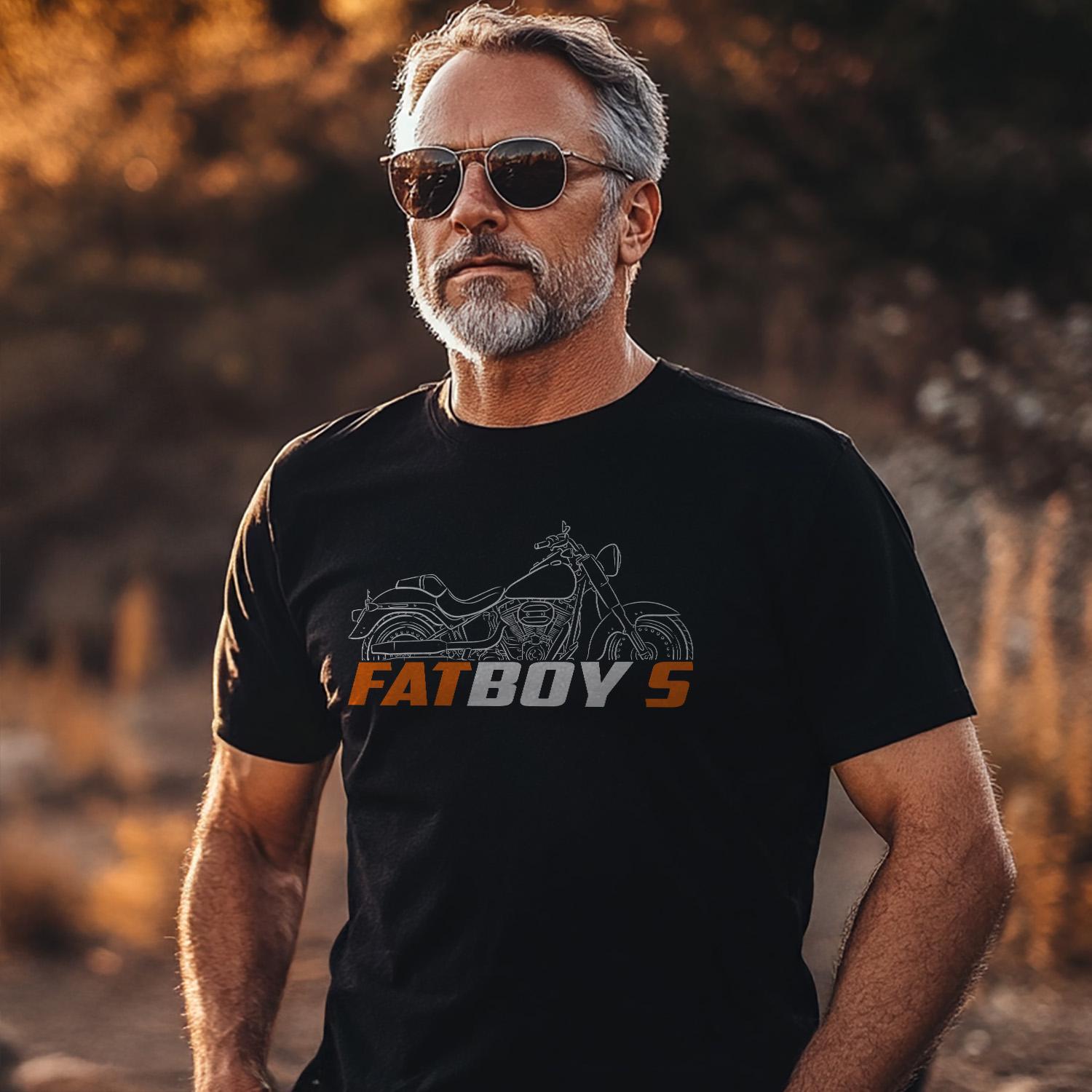 Harley-Davidson FLSTFBS Softail Fat Boy S 2016 - 2017 Inspired T-Shirt - Biker Motorcycle Tee Shirt
