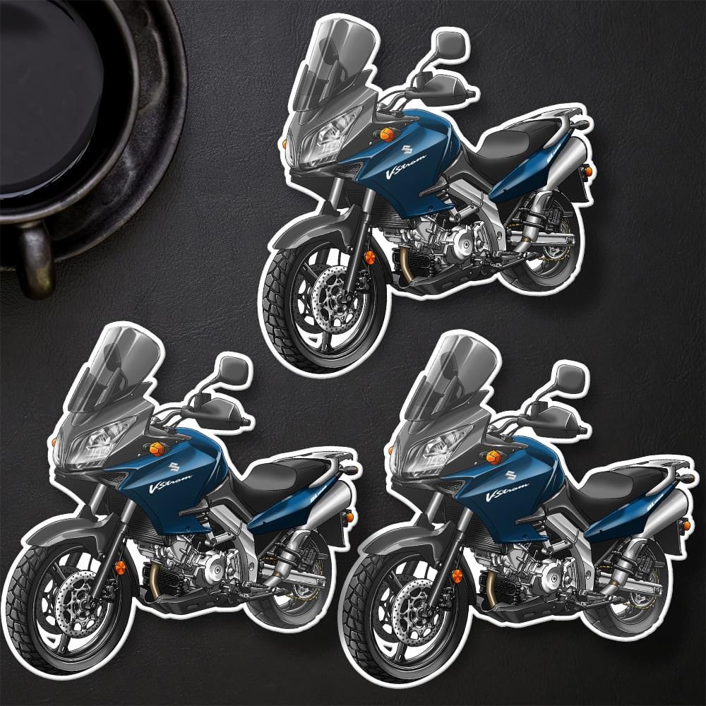 Suzuki V-Strom 1000 2002-06 Inspired Stickers - Set of 3 Biker Motorcycle Decals