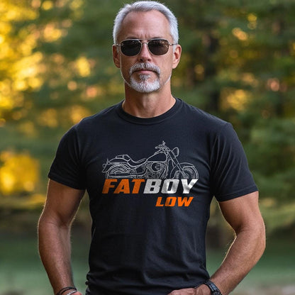Harley-Davidson FLSTFB Softail Fat Boy Lo Inspired T-Shirt - Biker Motorcycle Tee Shirt
