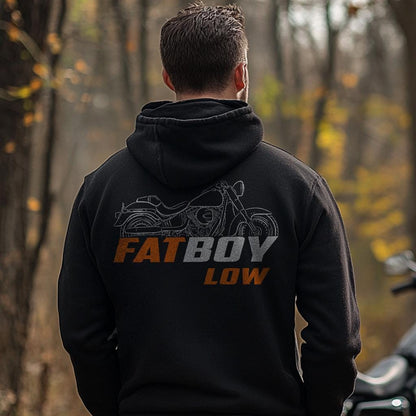 Harley-Davidson FLSTFB Softail Fat Boy Lo Inspired Hoodie - Biker Motorcycle Sweatshirt