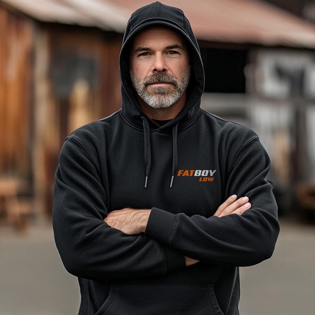 Harley-Davidson FLSTFB Softail Fat Boy Lo Inspired Hoodie - Biker Motorcycle Sweatshirt