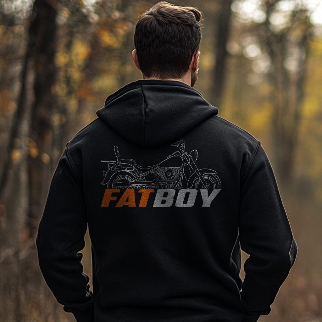 Harley-Davidson FLSTF Fat Boy 1990 - 1999 Inspired Hoodie - Biker Motorcycle Sweatshirt
