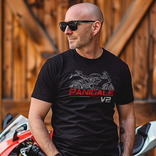 Ducati Panigale V2 Inspired T-Shirt - Motorcycle Tee Shirt for Riders