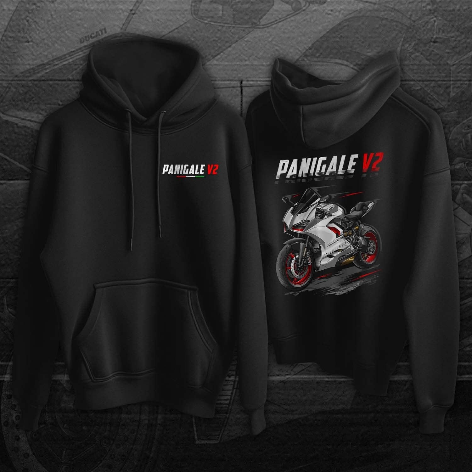 Ducati Panigale V2 Hoodie - Motorcycle Sweatshirt for Sportbike Riders