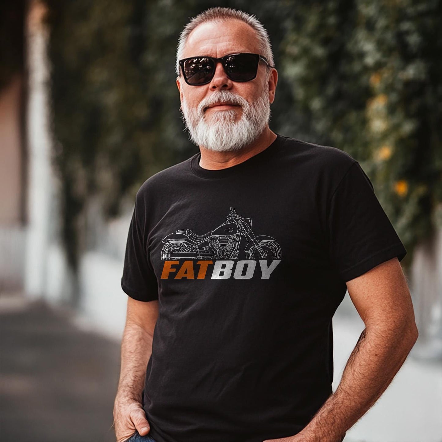 Harley-Davidson FLFBS Fat Boy 114 Inspired T-Shirt - Biker Motorcycle Tee Shirt