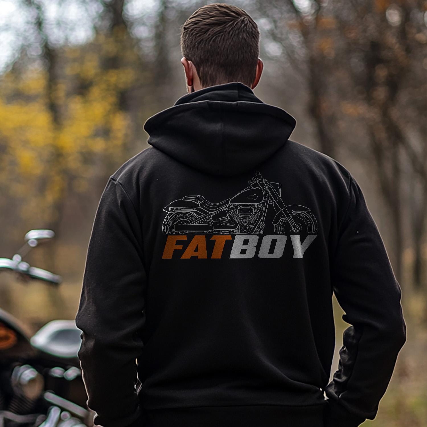 Harley-Davidson FLFBS Fat Boy 114 Inspired Hoodie - Biker Motorcycle Sweatshirt