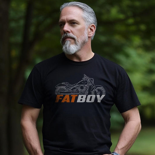 Harley-Davidson FLFB Fat Boy Inspired T-Shirt - Biker Motorcycle Tee Shirt