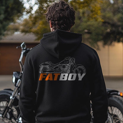 Harley-Davidson FLFB Fat Boy Inspired Hoodie - Biker Motorcycle Sweatshirt