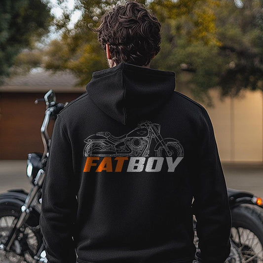 Harley-Davidson FLFB Fat Boy Inspired Hoodie - Biker Motorcycle Sweatshirt