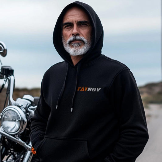 Harley-Davidson FLFB Fat Boy Inspired Hoodie - Biker Motorcycle Sweatshirt