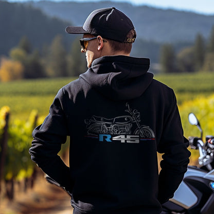 BMW R 45 Hoodie - Motorcycle Sweatshirt for Motorrad Riders
