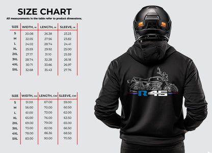 BMW R 45 Hoodie - Motorcycle Sweatshirt for Motorrad Riders