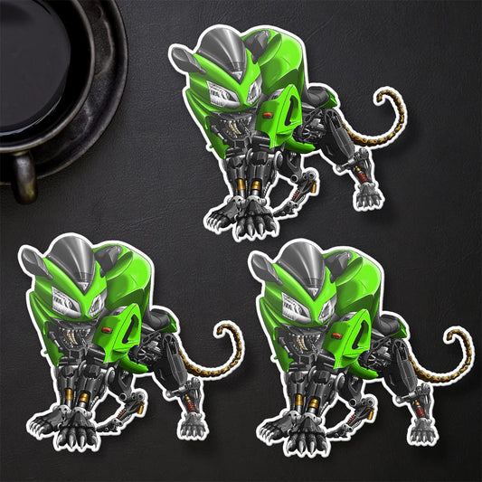 Kawasaki ZX12R Panther 2003-06 Inspired Stickers - Set of 3 Motorcycle Decals for Riders