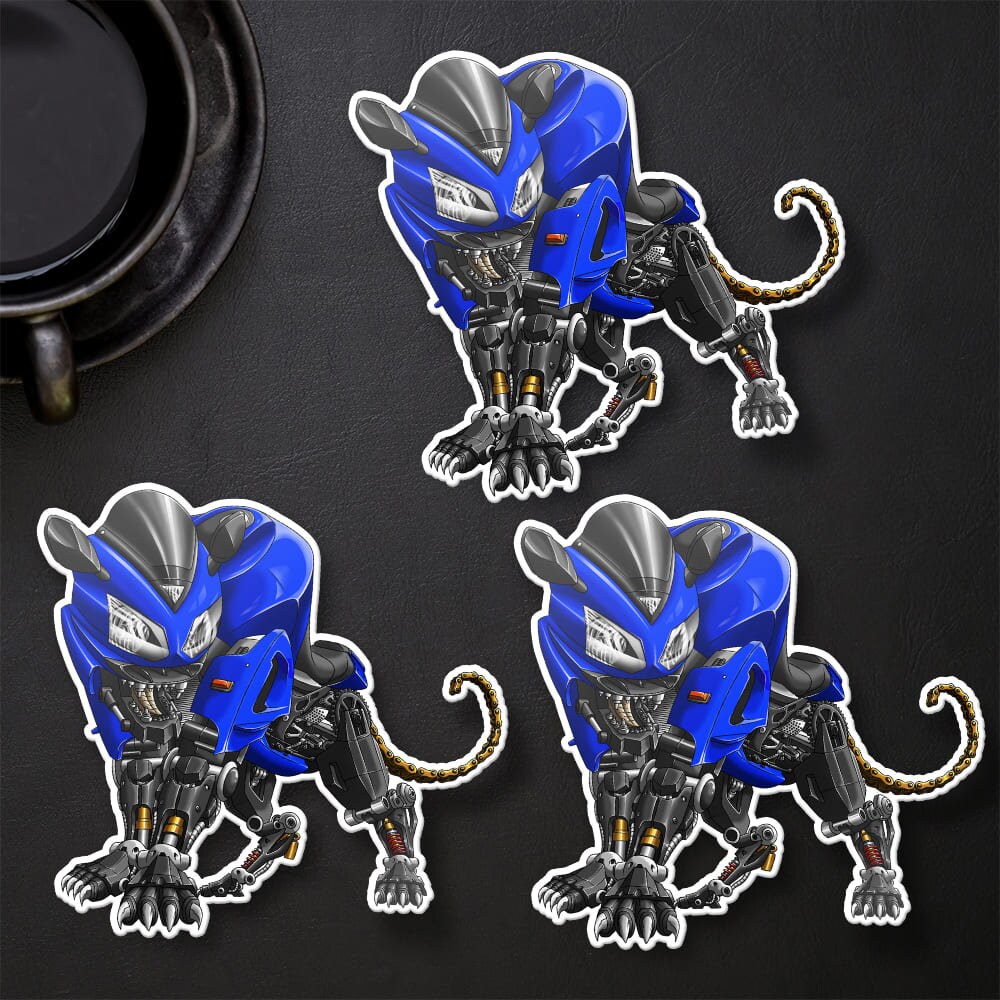 Kawasaki ZX12R Panther 2003-06 Inspired Stickers - Set of 3 Motorcycle Decals for Riders
