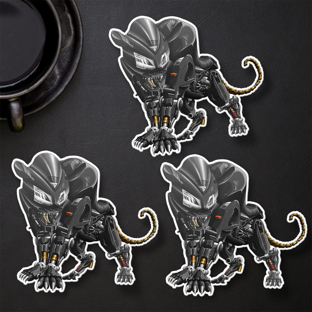 Kawasaki ZX12R Panther 2003-06 Inspired Stickers - Set of 3 Motorcycle Decals for Riders