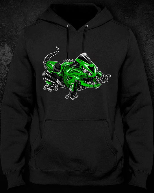 Kawasaki ZX14R Inspired Hoodie - Motorcycle Sweatshirt for Riders