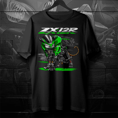 Kawasaki ZX12R Panther 2000-02 Inspired T-Shirt - Motorcycle Tee Shirt for Riders