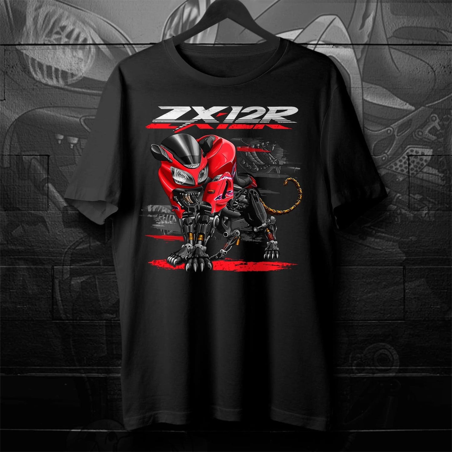 Kawasaki ZX12R Panther 2000-02 Inspired T-Shirt - Motorcycle Tee Shirt for Riders