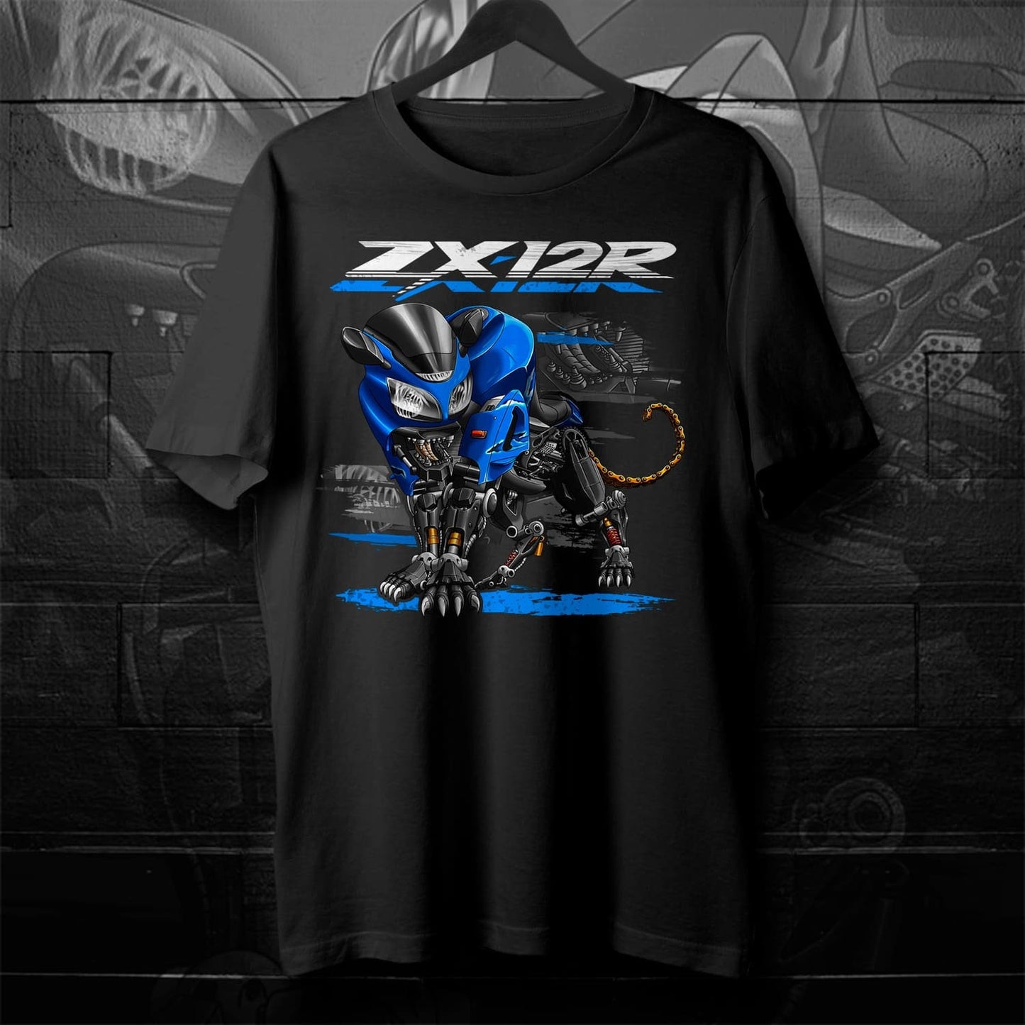 Kawasaki ZX12R Panther 2000-02 Inspired T-Shirt - Motorcycle Tee Shirt for Riders