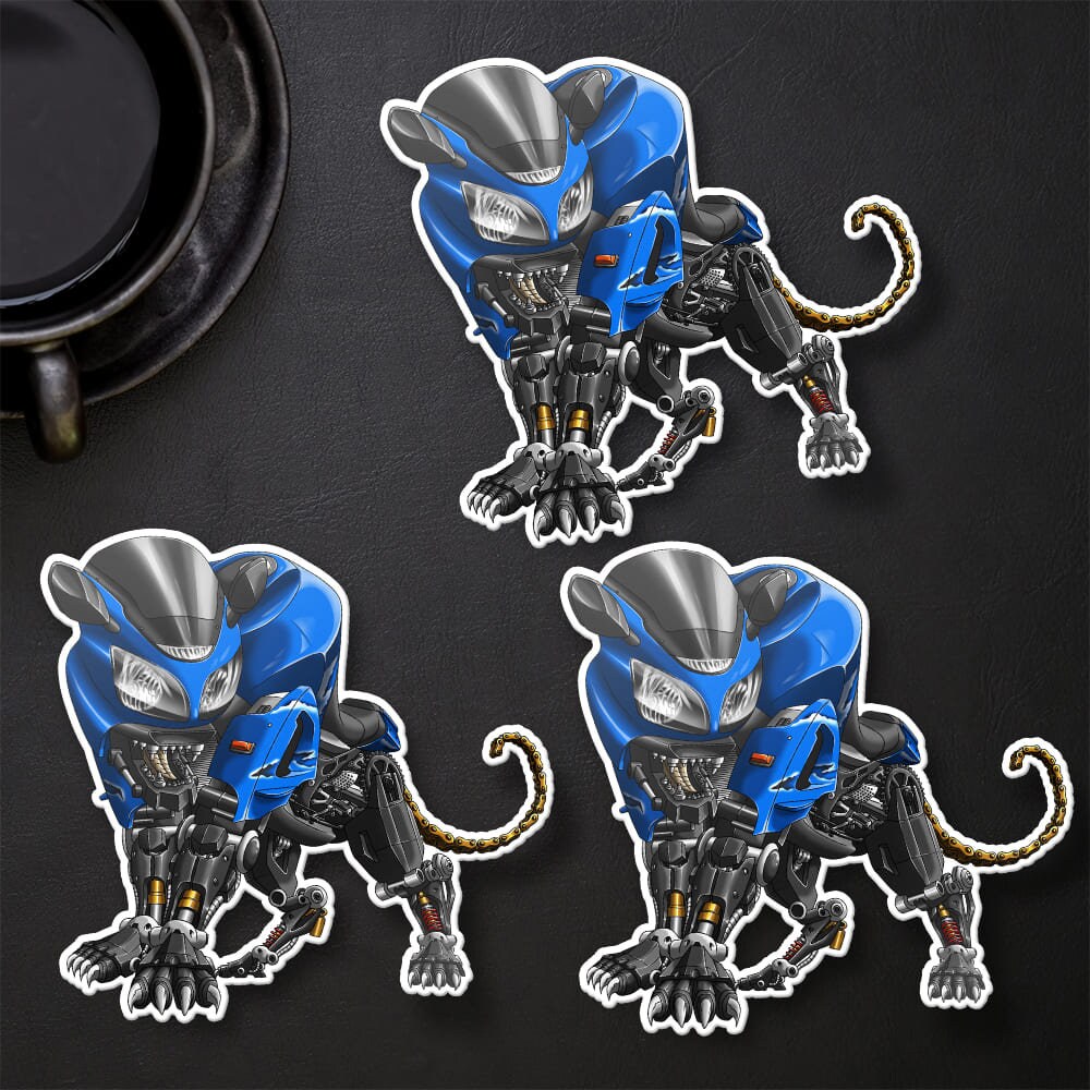 Kawasaki ZX12R Panther 2000-02 Inspired Stickers - Set of 3 Motorcycle Decals for Riders