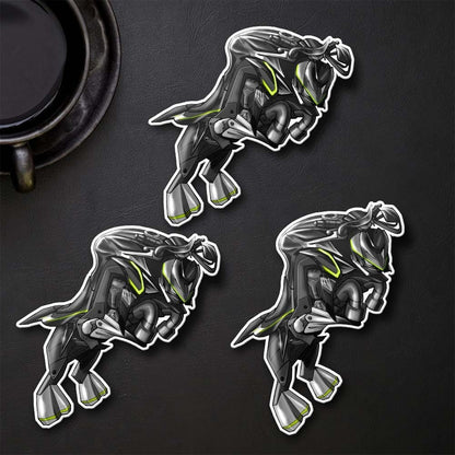 Kawasaki Z 1000 2017-20 Inspired Stickers - Set of 3 Motorcycle Decals for Riders