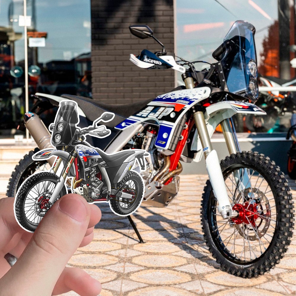 AJP PR7 Stickers - Set of 3 Motorcycle Decals for Riders