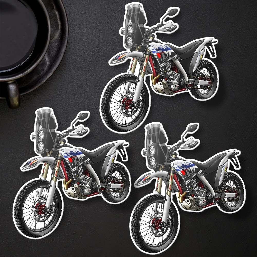 AJP PR7 Stickers - Set of 3 Motorcycle Decals for Riders