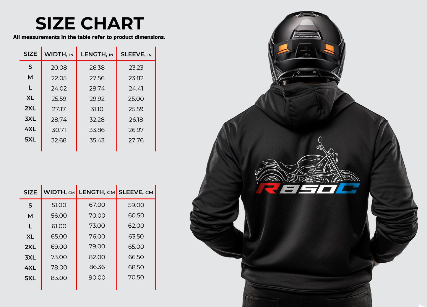 BMW R850 Hoodie - Motorcycle Sweatshirt for Motorrad Riders