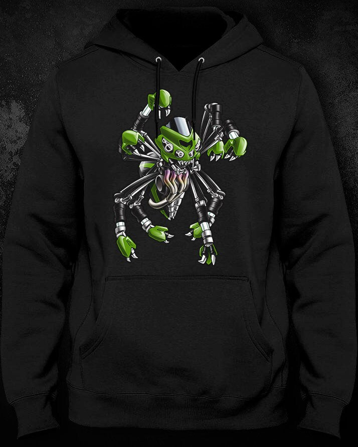 Kawasaki ZX14R Inspired Hoodie - Motorcycle Sweatshirt for Riders