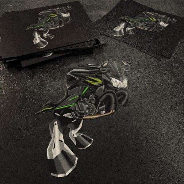 Kawasaki Z 400 Inspired Stickers - Set of 3 Motorcycle Decals for Riders