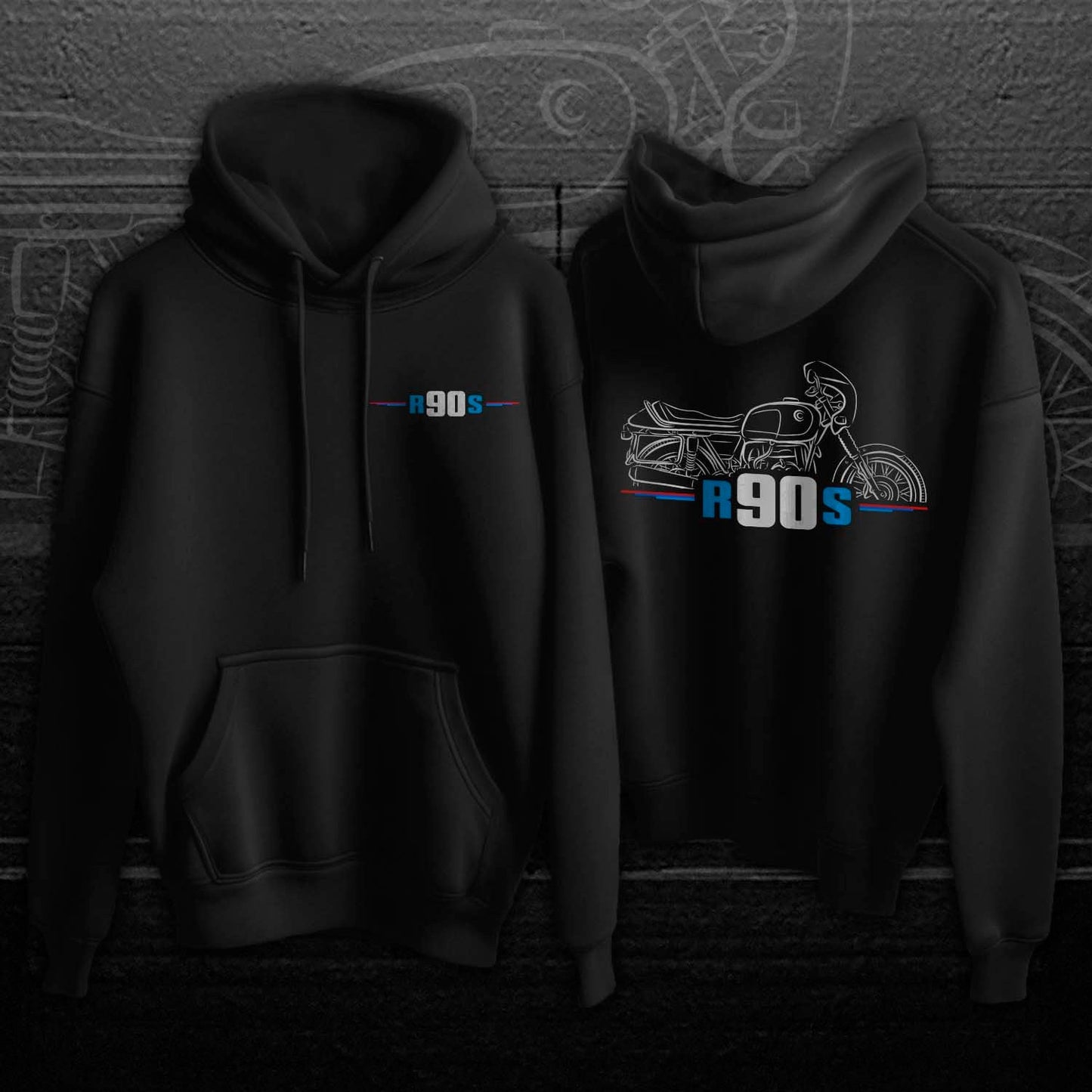 BMW R90S Hoodie - Motorcycle Sweatshirt for Motorrad Riders