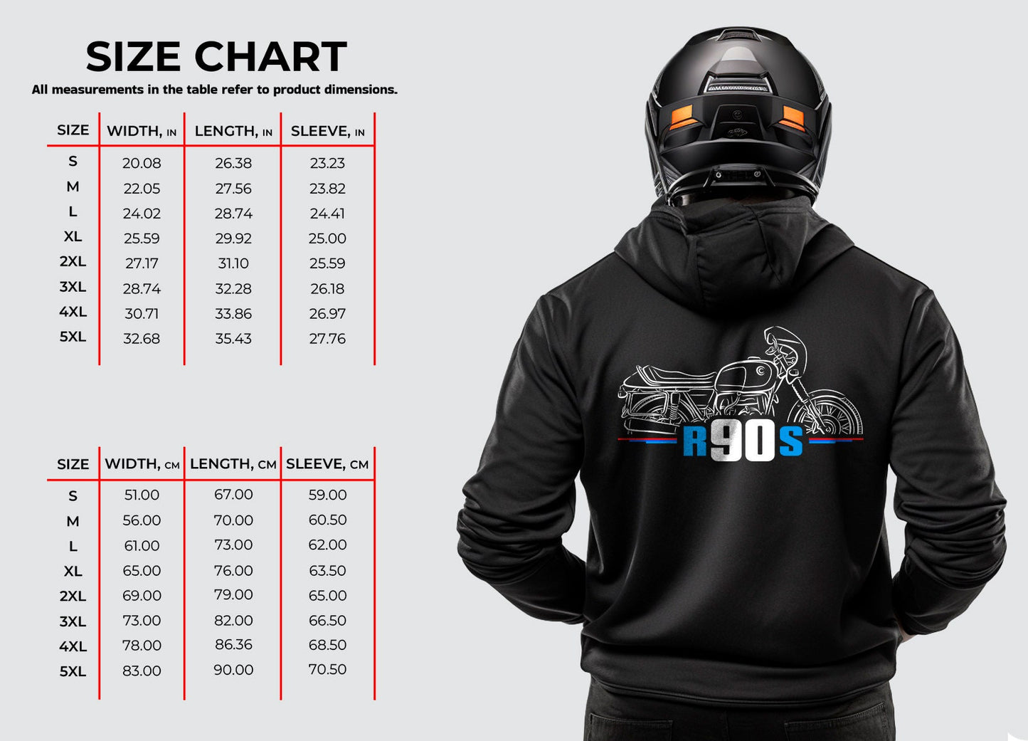 BMW R90S Hoodie - Motorcycle Sweatshirt for Motorrad Riders