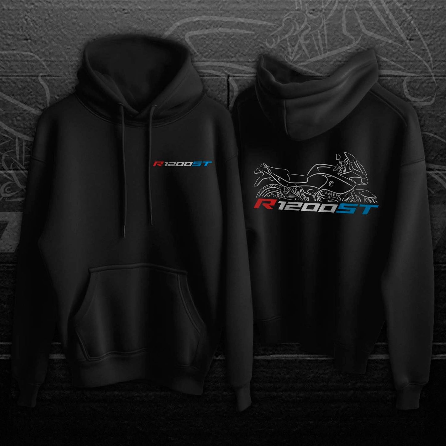 BMW R1200ST Hoodie - Motorcycle Sweatshirt for Motorrad Riders
