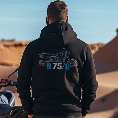 BMW R75/6 Hoodie - Motorcycle Sweatshirt for Motorrad Riders