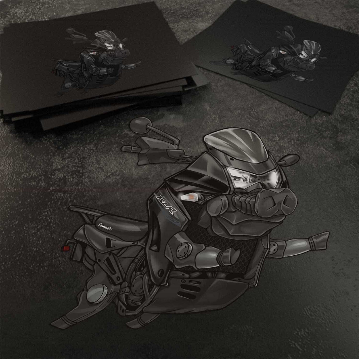 Kawasaki KLR650 2015-18 Inspired Stickers - Set of 3 Motorcycle Decals for Riders