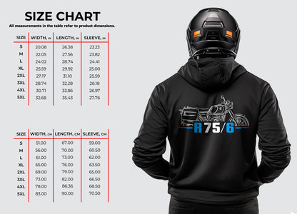 BMW R75/6 Hoodie - Motorcycle Sweatshirt for Motorrad Riders