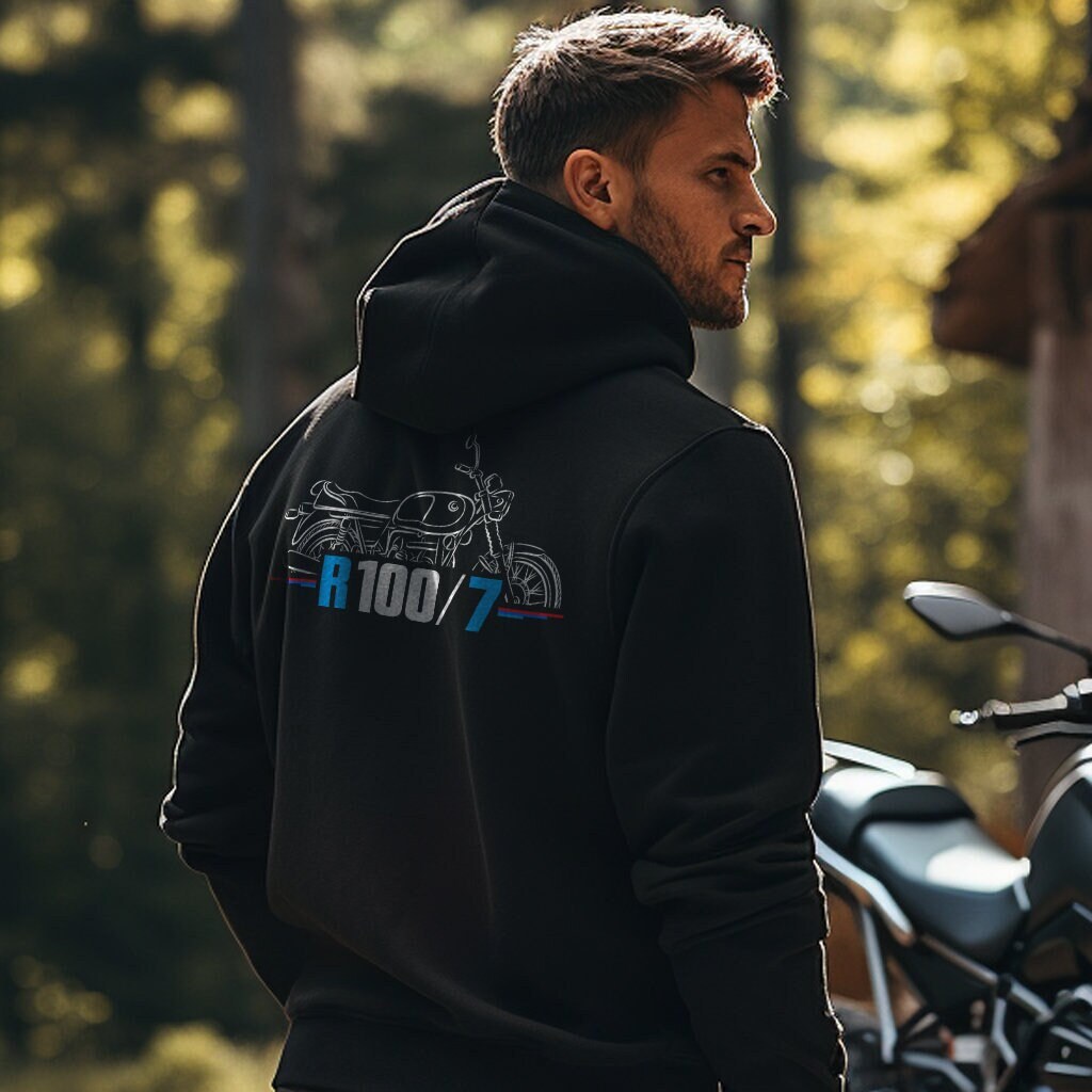 BMW R100 /7 Hoodie - Motorcycle Sweatshirt for Motorrad Riders