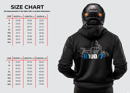 BMW R100 /7 Hoodie - Motorcycle Sweatshirt for Motorrad Riders