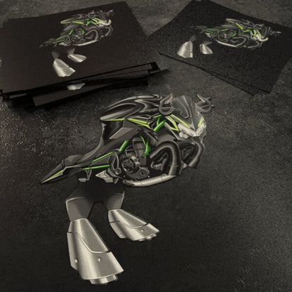Kawasaki Z 650 Inspired Stickers - Set of 3 Motorcycle Decals for Riders