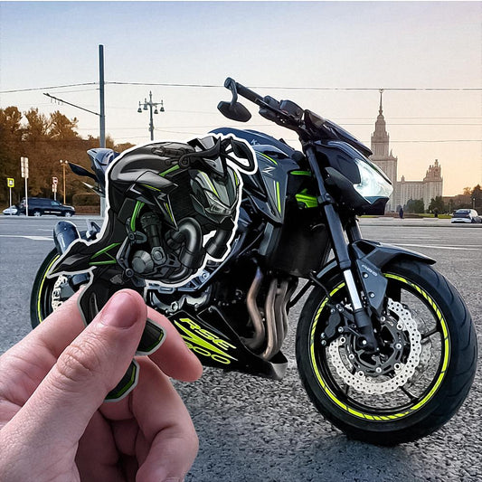 Kawasaki Z 900 Inspired Stickers - Set of 3 Motorcycle Decals for Riders