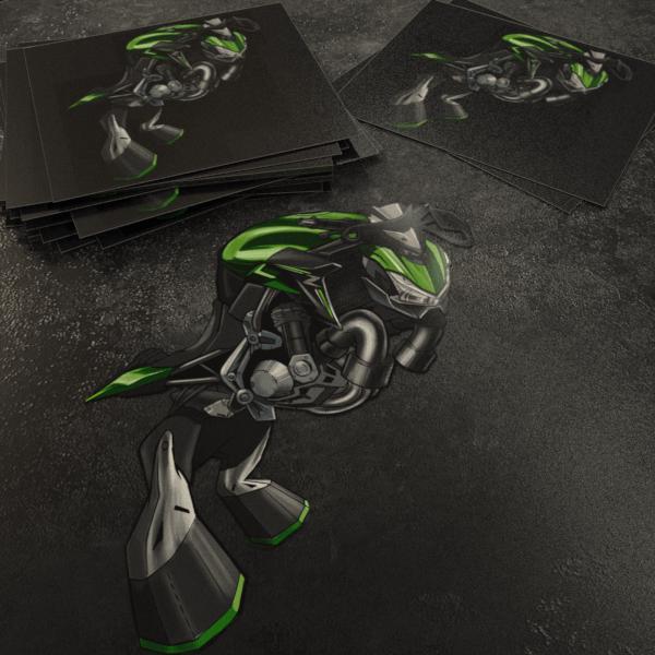Kawasaki Z 900 Inspired Stickers - Set of 3 Motorcycle Decals for Riders