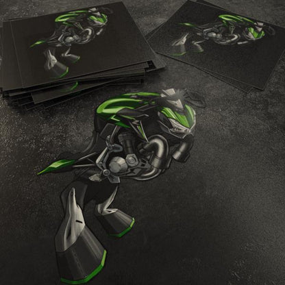 Kawasaki Z 900 Inspired Stickers - Set of 3 Motorcycle Decals for Riders