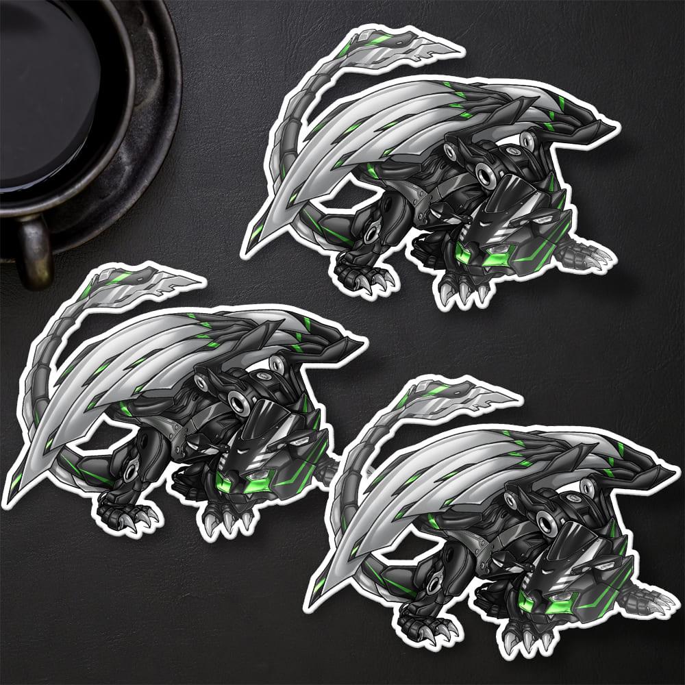 Kawasaki Ninja ZX-10R 2021-24 Inspired Stickers - Set of 3 Motorcycle Decals for Riders