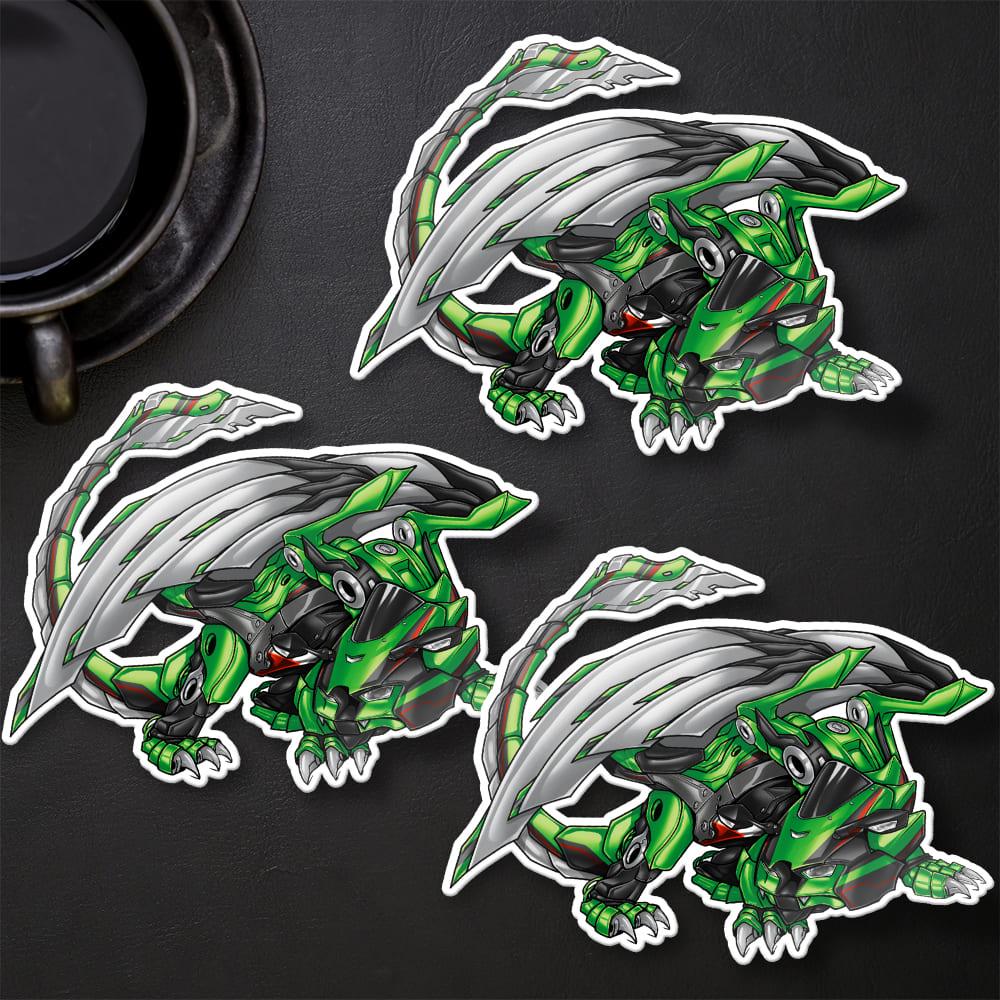 Kawasaki Ninja ZX-10R 2021-24 Inspired Stickers - Set of 3 Motorcycle Decals for Riders